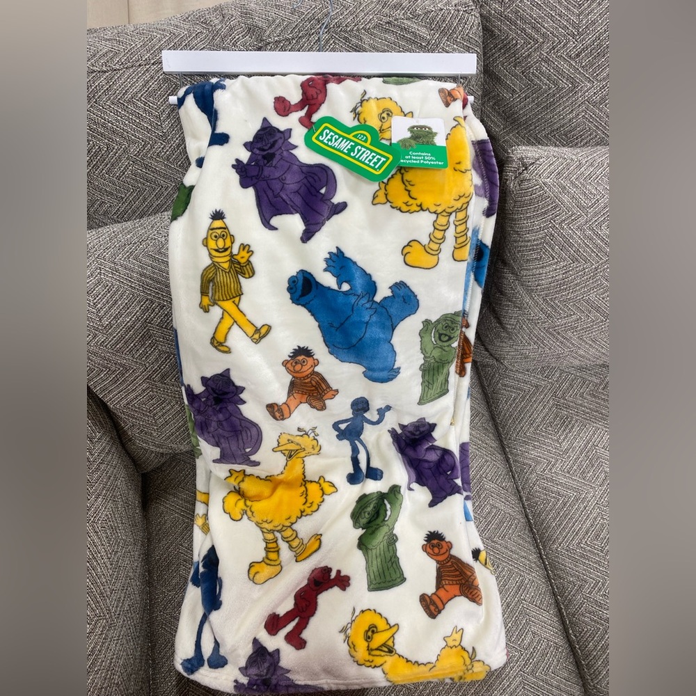 Sesame Street oversize plush throw -incredibly soft!  Brand new 60”x70” LAST ONE